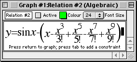 5-term McLaurin polynomial approximation error